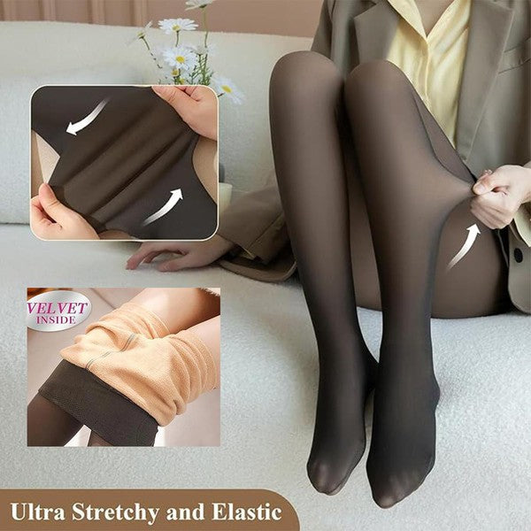 WOMEN S WARM FLEECE LINED WINTER THICK TIGHTS